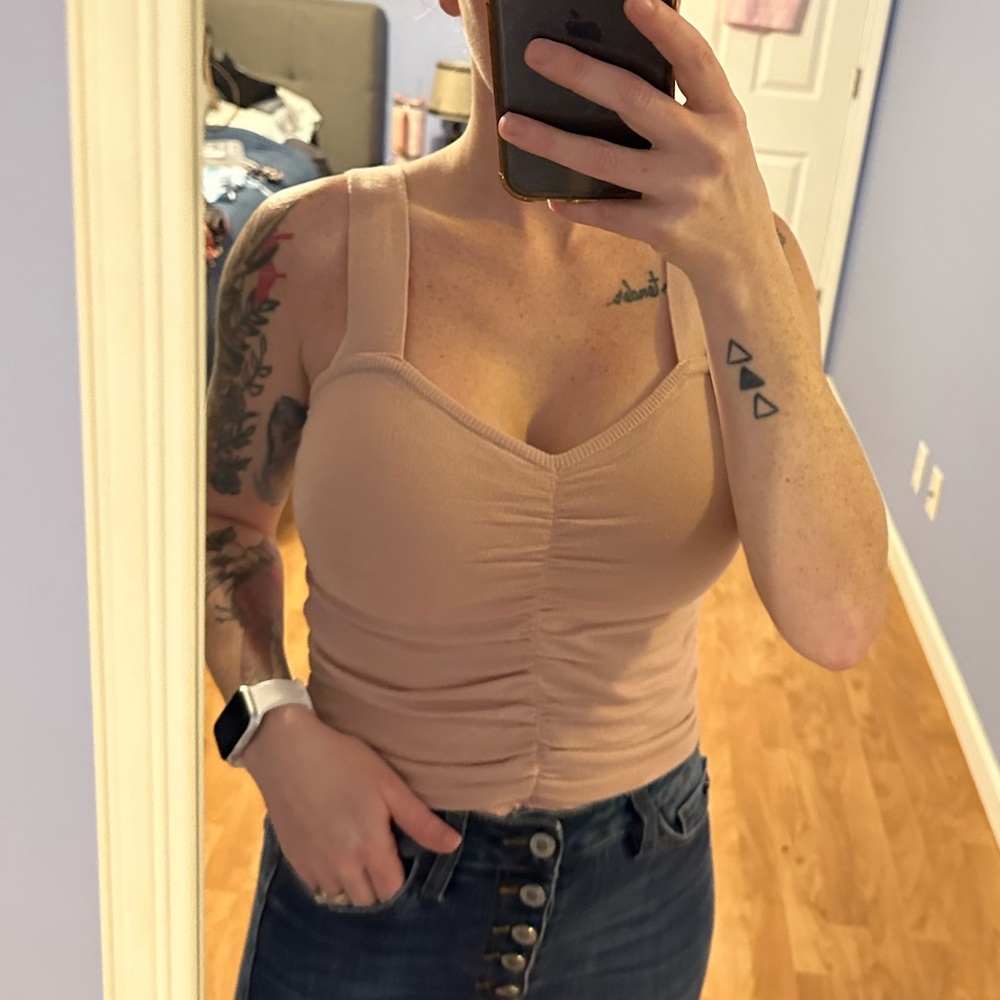NWT light pink cropped tank